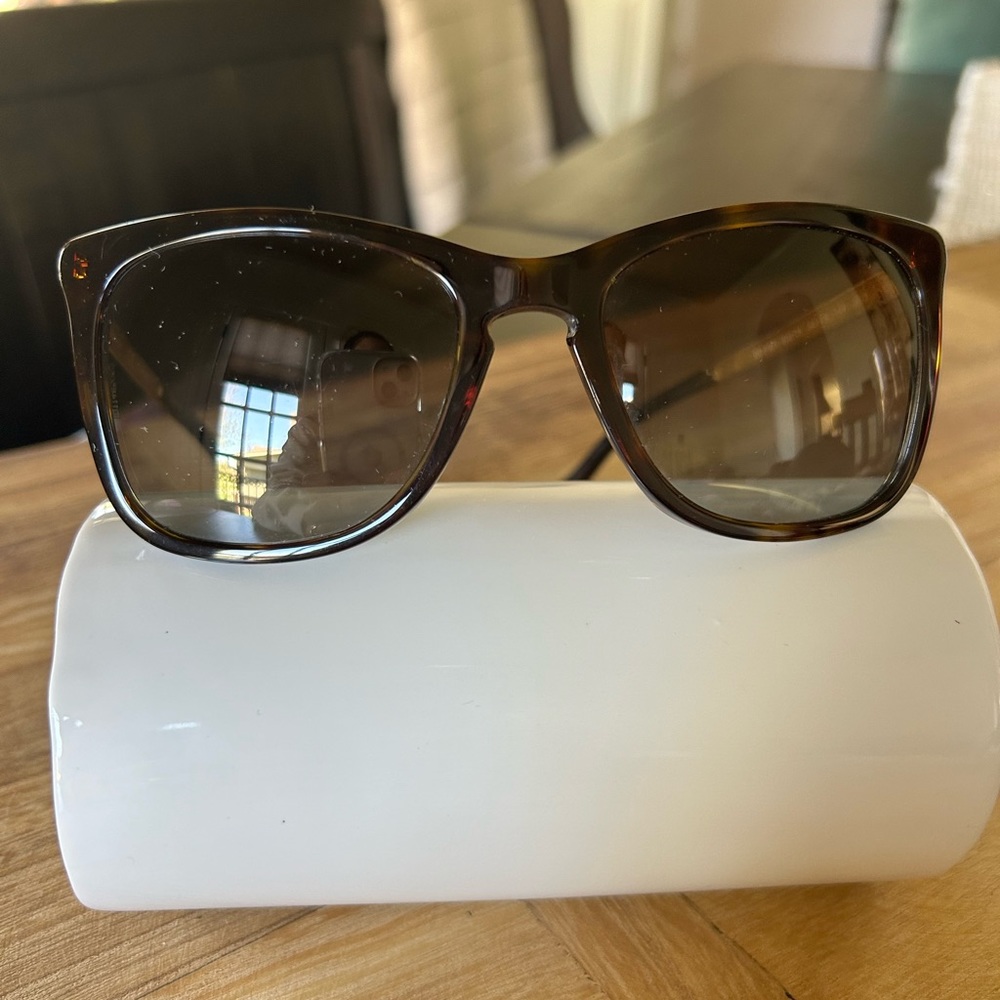 Dolce & Gabbana Sunglasses brown tortoise gold arms. Comes with case